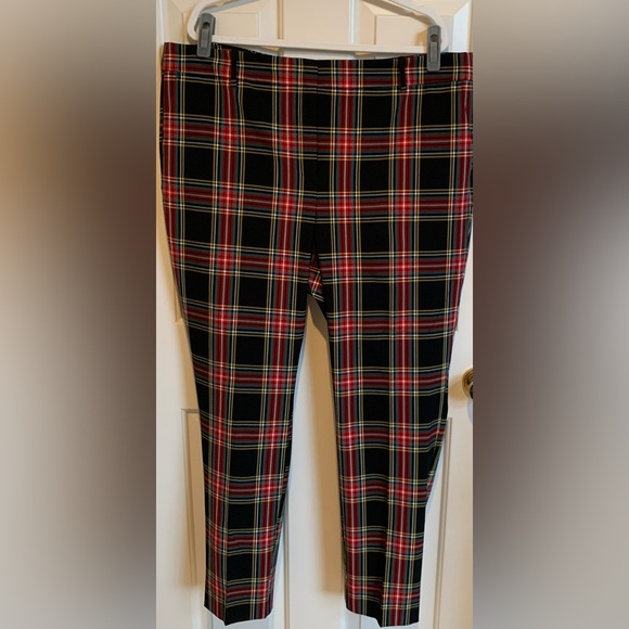 NWT J.Crew Stewart plaid full length trousers. Size 20. - Picture 3 of 7